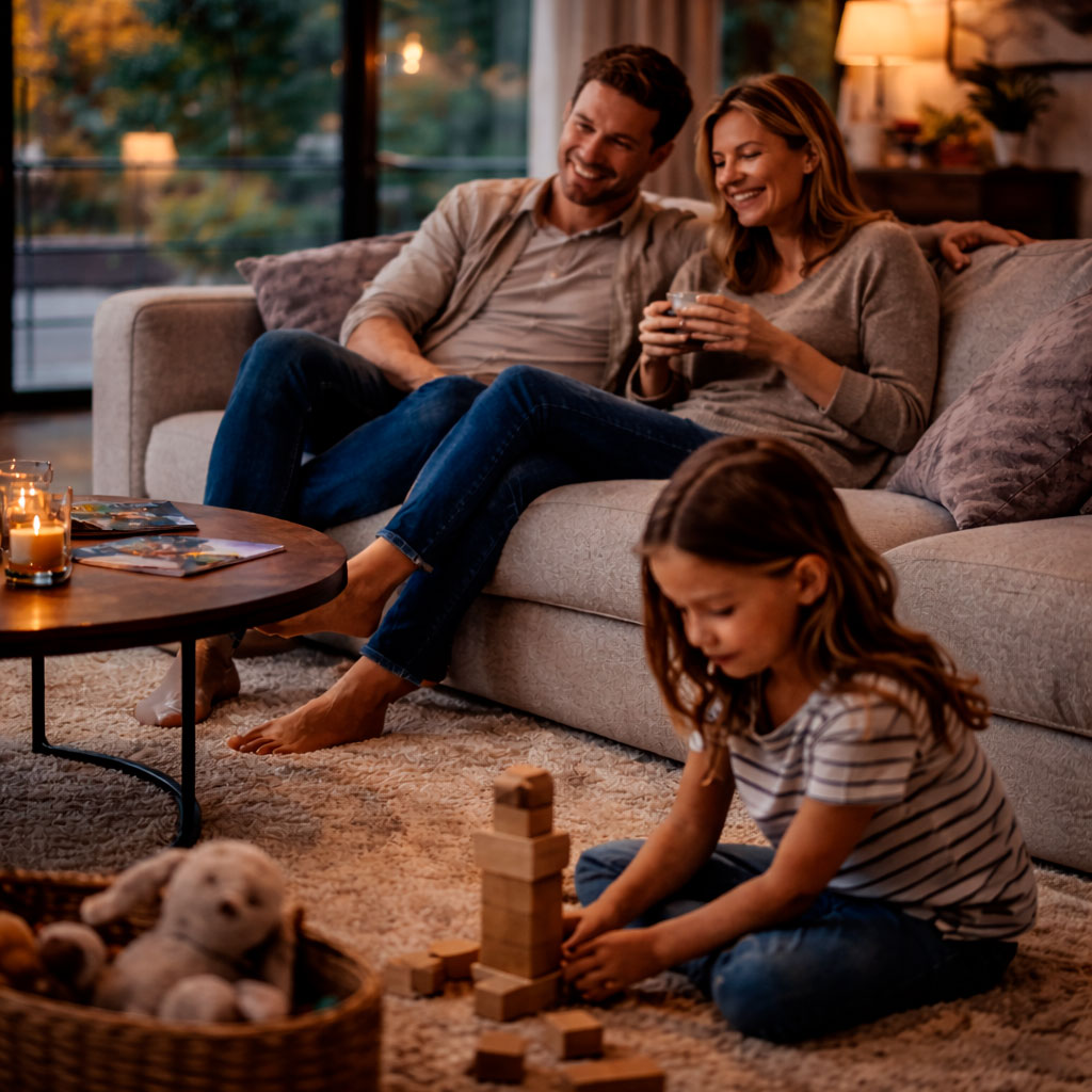 Family lifestyle perspective within an interactive property experience