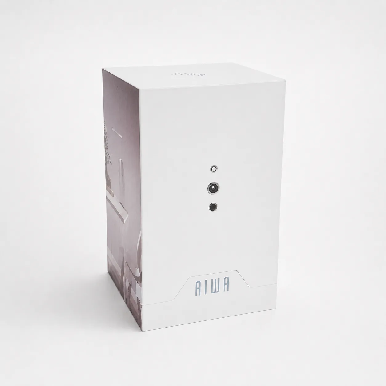 Closed AIWA packaging presented as a speculative product object.