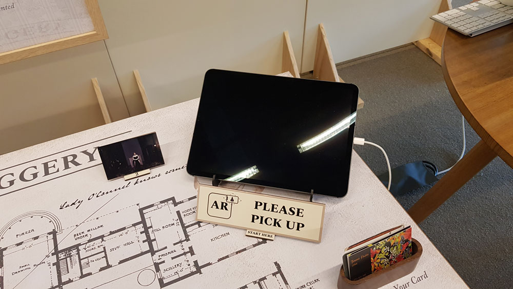 iPad and floor plan interaction for the Skullduggery exhibition display.